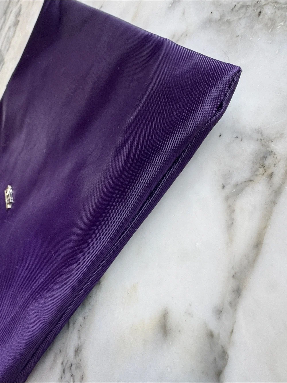 TUMI for Delta Purple Nylon Amenity Kit Travel Cosmetic Toiletry Pouch